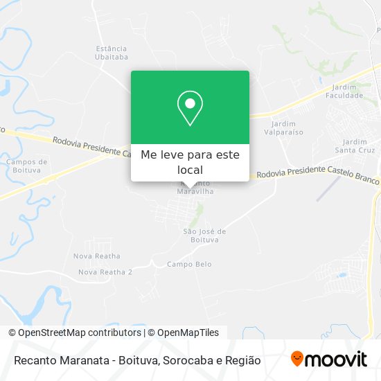 Recanto Maranata - Boituva mapa