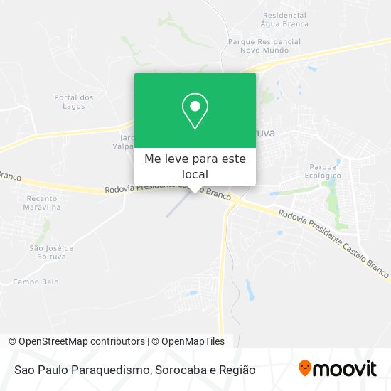 Sao Paulo Paraquedismo mapa
