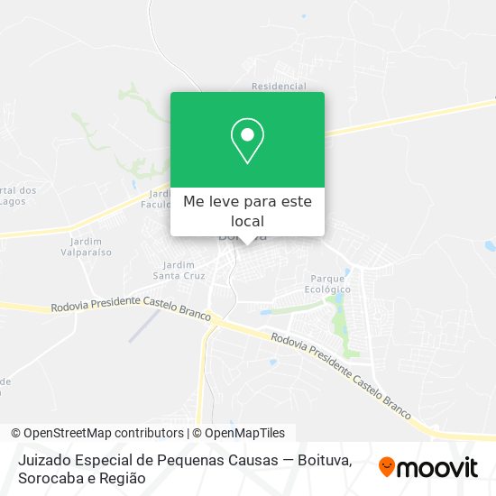 Juizado Especial de Pequenas Causas — Boituva mapa