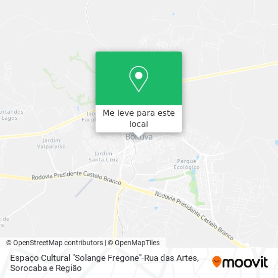 Espaço Cultural "Solange Fregone"-Rua das Artes mapa