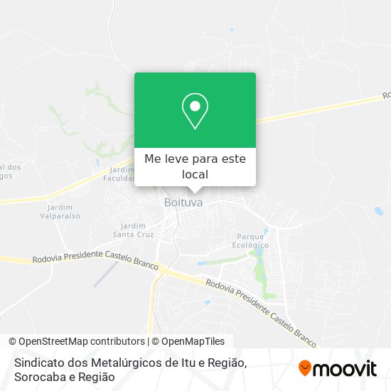 Sindicato dos Metalúrgicos de Itu e Região mapa