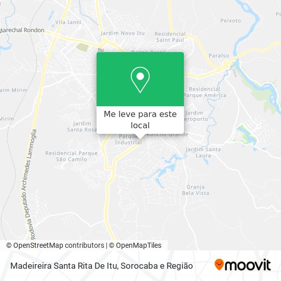 Madeireira Santa Rita De Itu mapa