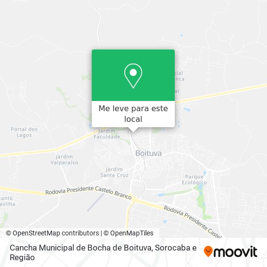 Cancha Municipal de Bocha de Boituva mapa