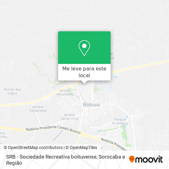 SRB - Sociedade Recreativa boituvense mapa