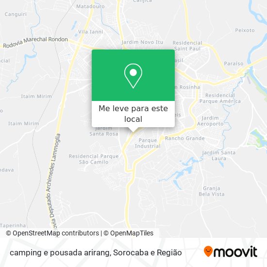 camping e pousada arirang mapa