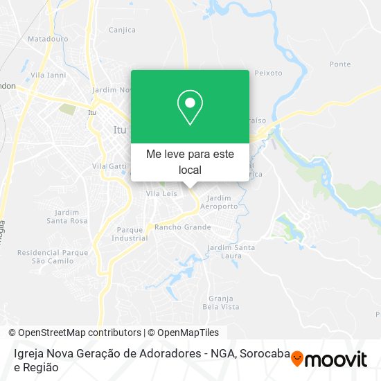 Igreja Nova Geração de Adoradores - NGA mapa