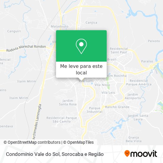 Condomínio Vale do Sol mapa