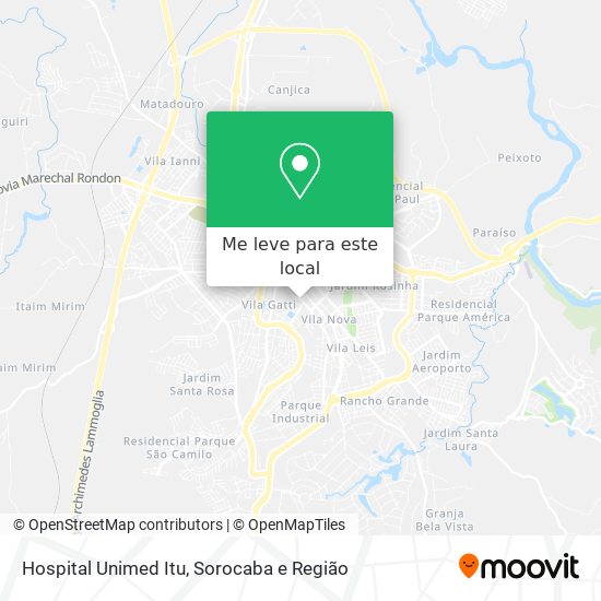 Hospital Unimed Itu mapa