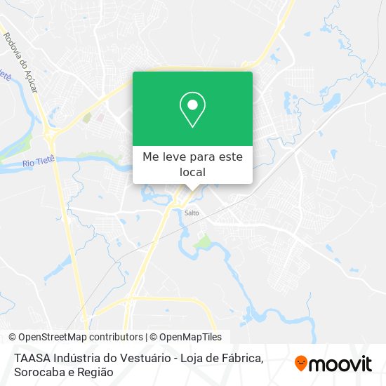 TAASA Indústria do Vestuário - Loja de Fábrica mapa