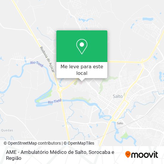 AME - Ambulatório Médico de Salto mapa