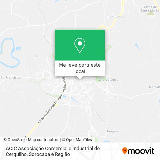ACIC Associação Comercial e Industrial de Cerquilho mapa