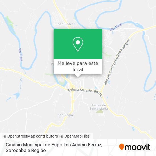 Ginásio Municipal de Esportes Acácio Ferraz mapa