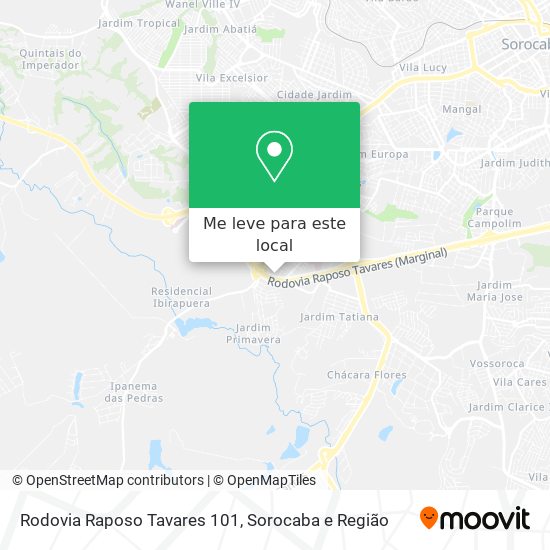 Rodovia Raposo Tavares 101 mapa