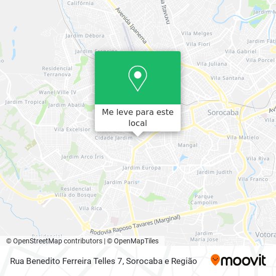 Rua Benedito Ferreira Telles 7 mapa