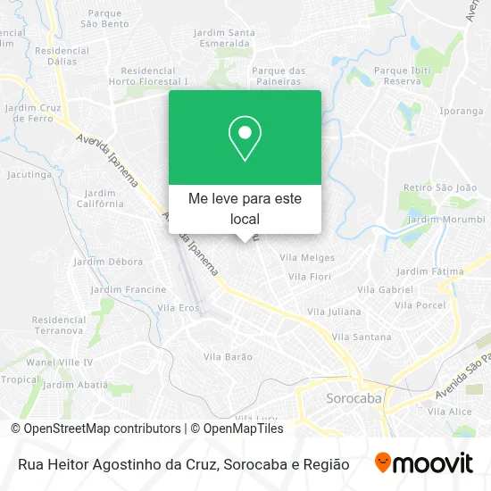 Rua Heitor Agostinho da Cruz mapa