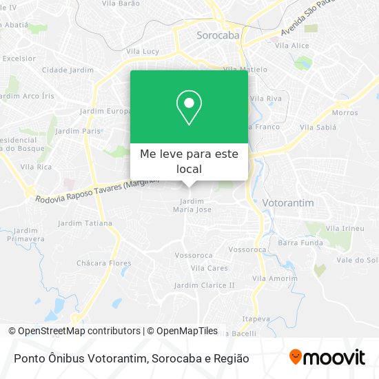 Ponto Ônibus Votorantim mapa