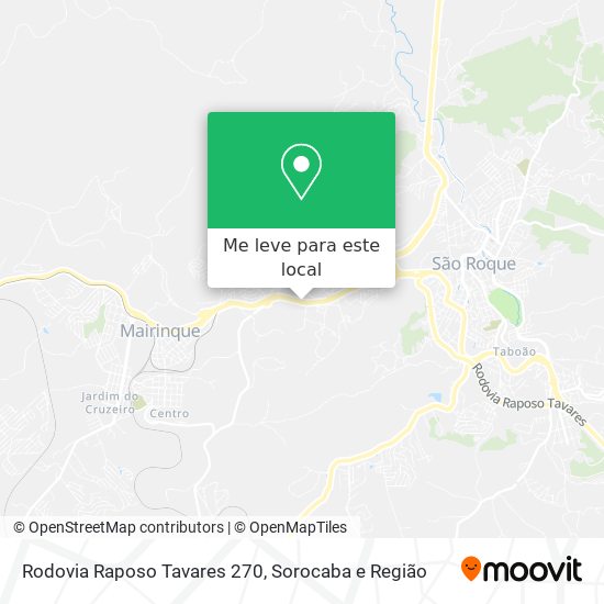 Rodovia Raposo Tavares 270 mapa