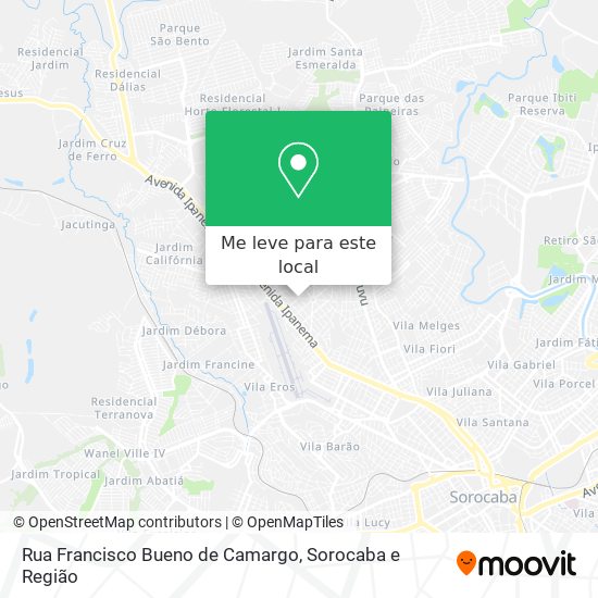 Rua Francisco Bueno de Camargo mapa