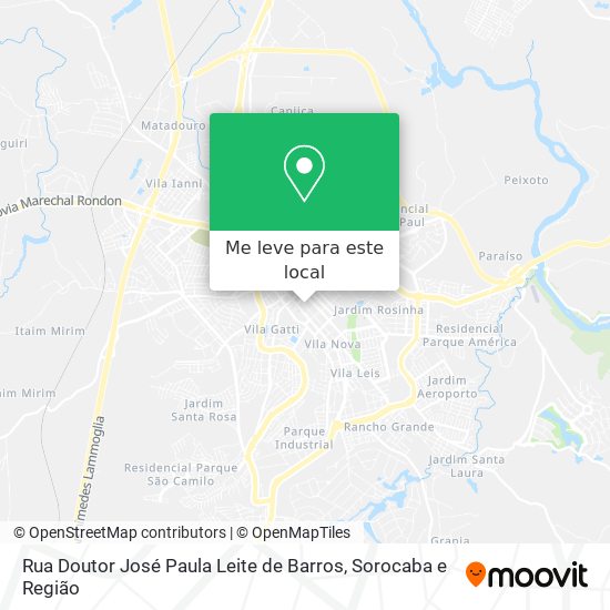 Rua Doutor José Paula Leite de Barros mapa