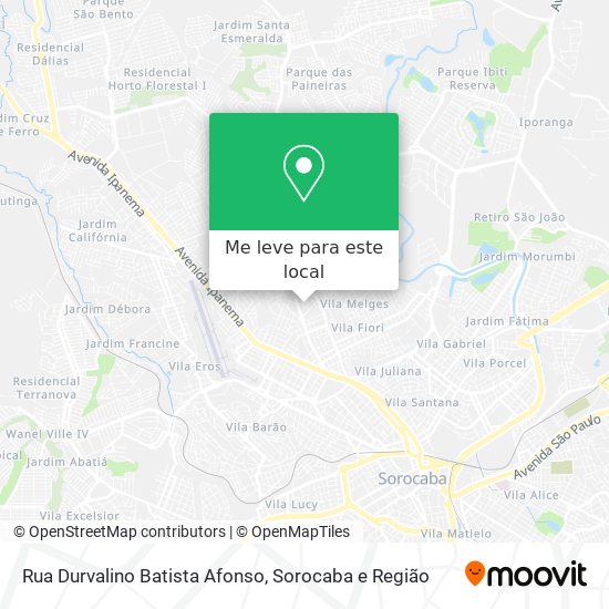 Rua Durvalino Batista Afonso mapa