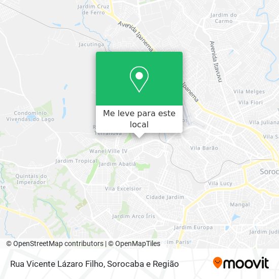 Rua Vicente Lázaro Filho mapa