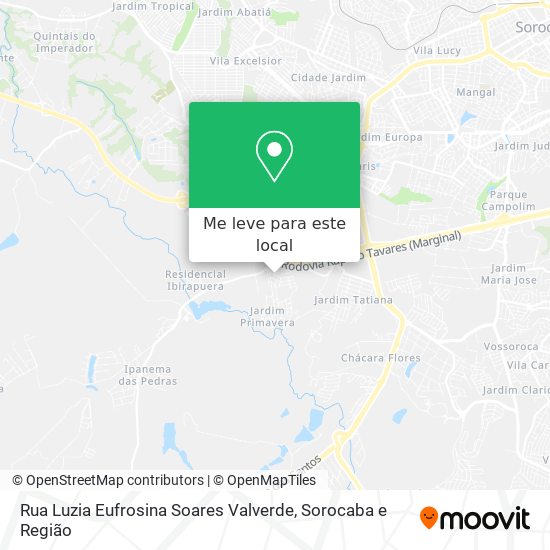 Rua Luzia Eufrosina Soares Valverde mapa