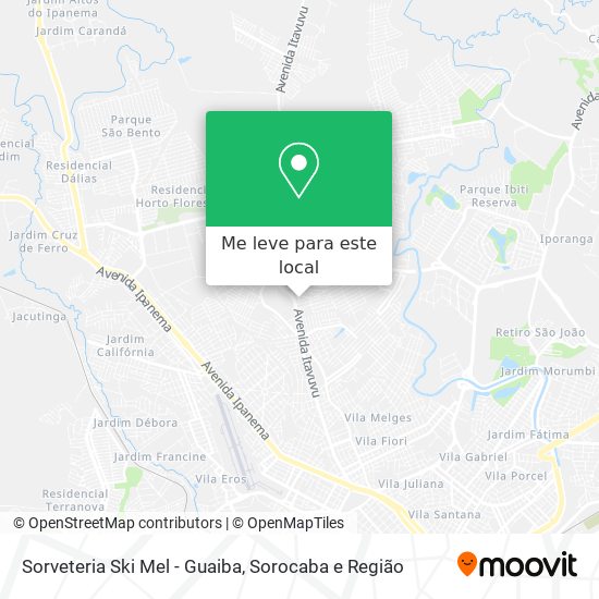 Sorveteria Ski Mel -	Guaiba mapa
