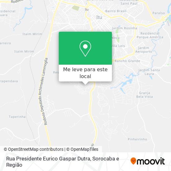 Rua Presidente Eurico Gaspar Dutra mapa