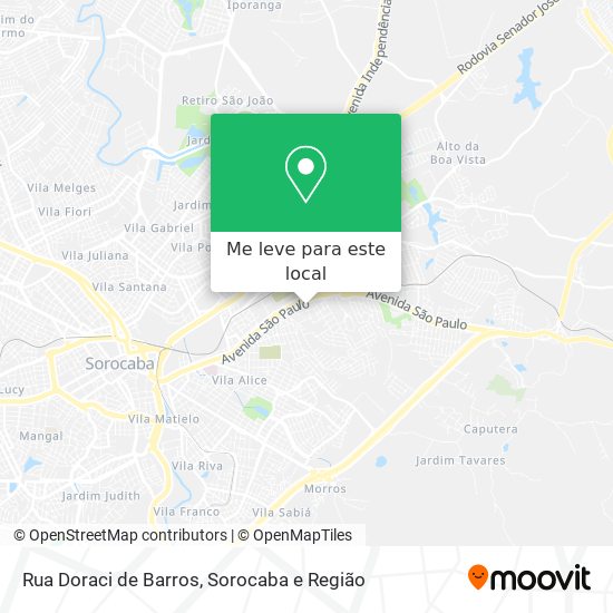 Rua Doraci de Barros mapa