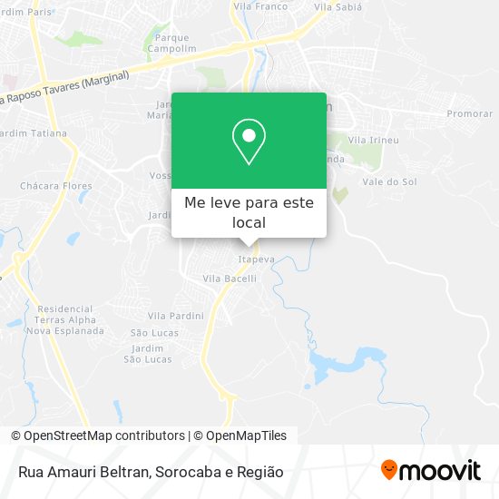 Rua Amauri Beltran mapa