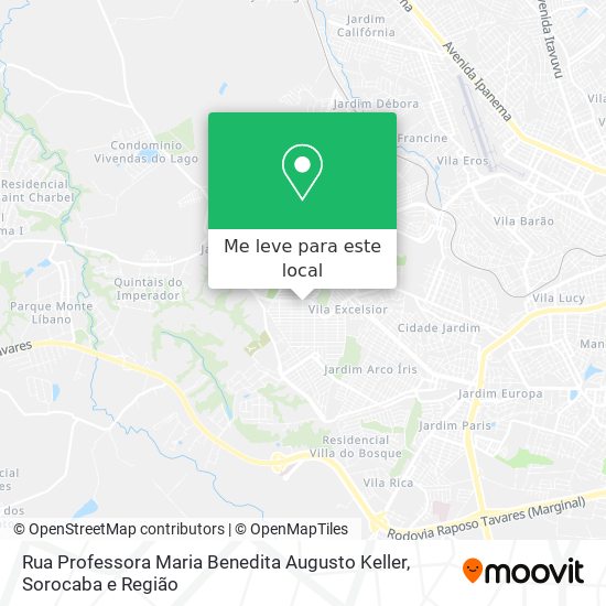 Rua Professora Maria Benedita Augusto Keller mapa