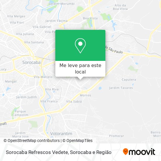 Sorocaba Refrescos Vedete mapa