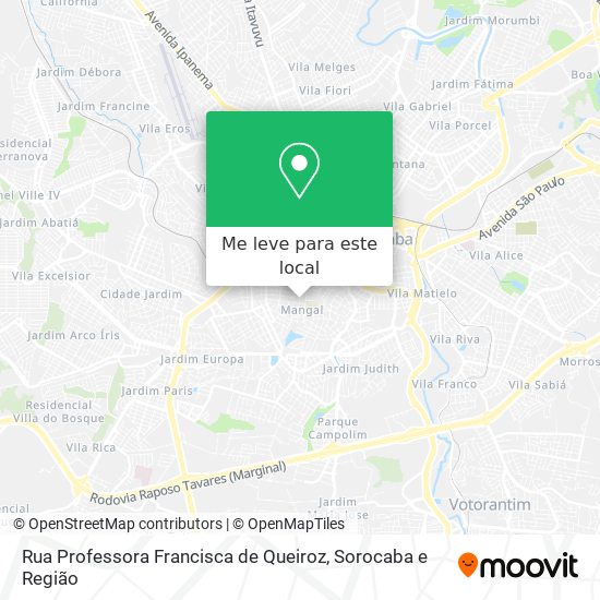 Rua Professora Francisca de Queiroz mapa