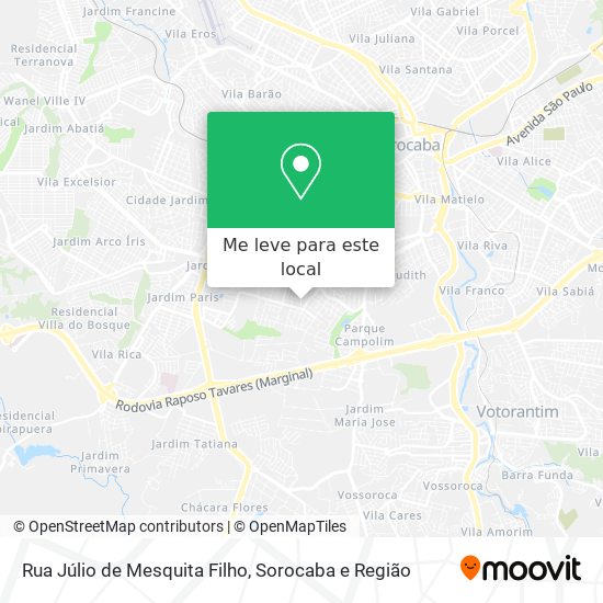 Rua Júlio de Mesquita Filho mapa