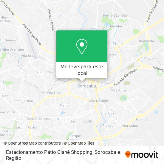 Estacionamento Pátio Cianê Shopping mapa