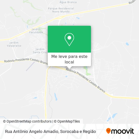 Rua Antônio Angelo Amadio mapa