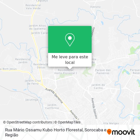 Rua Mário Ossamu Kubo Horto Florestal mapa