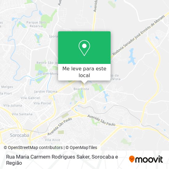 Rua Maria Carmem Rodrigues Saker mapa