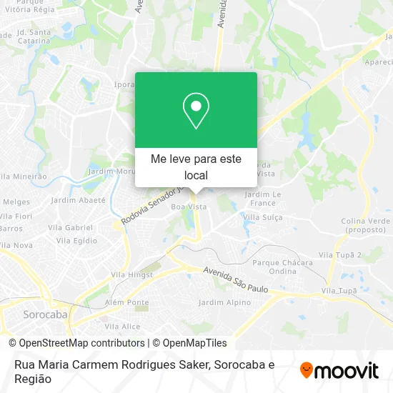 Rua Maria Carmem Rodrigues Saker mapa