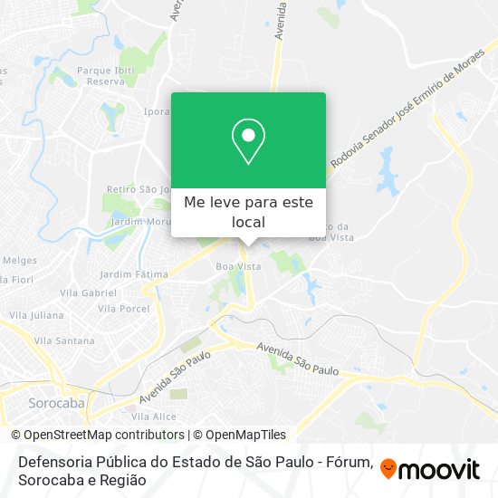 Defensoria Pública do Estado de São Paulo - Fórum mapa