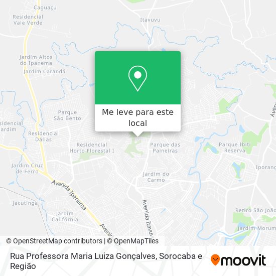 Rua Professora Maria Luiza Gonçalves mapa