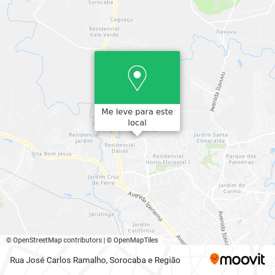 Rua José Carlos Ramalho mapa