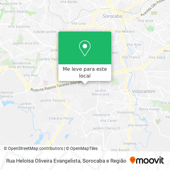 Rua Heloísa Oliveira Evangelista mapa