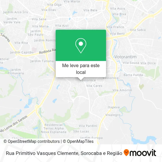 Rua Primitivo Vasques Clemente mapa