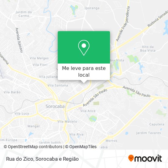 Rua do Zico mapa