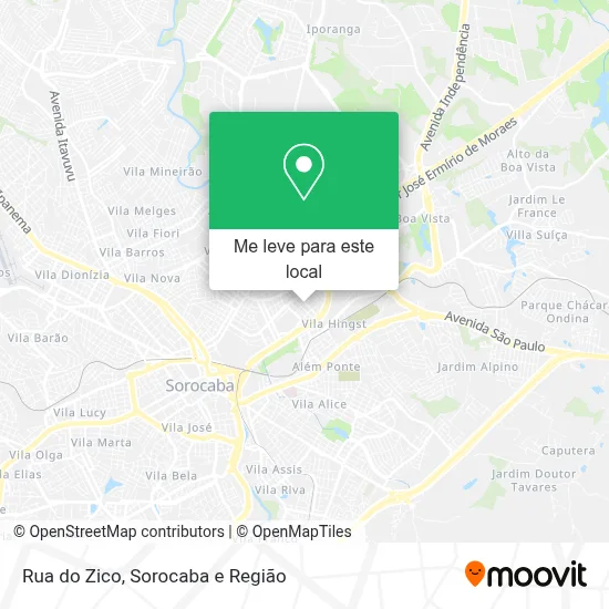 Rua do Zico mapa