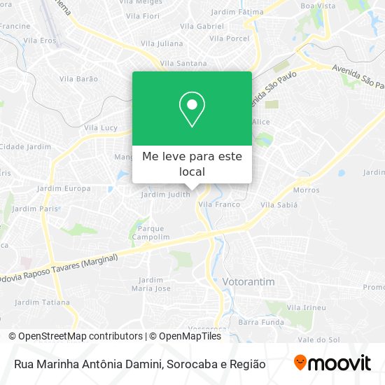 Rua Marinha Antônia Damini mapa