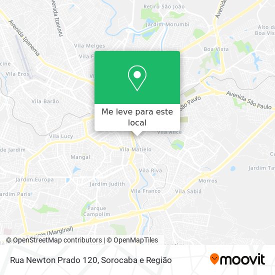 Rua Newton Prado 120 mapa
