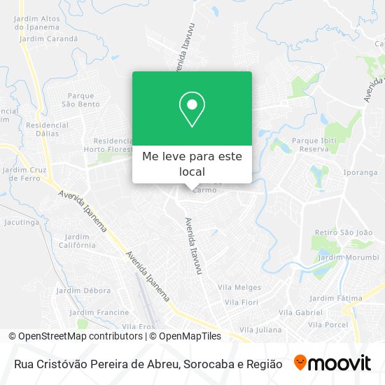 Rua Cristóvão Pereira de Abreu mapa