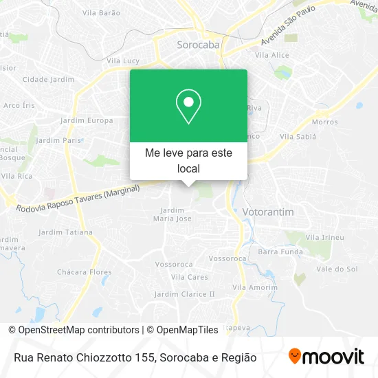 Rua Renato Chiozzotto 155 mapa